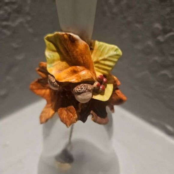 1988 Avon Fall Harvest Ceramic and Glass Decorative Bell 7" - Picture 2 of 5